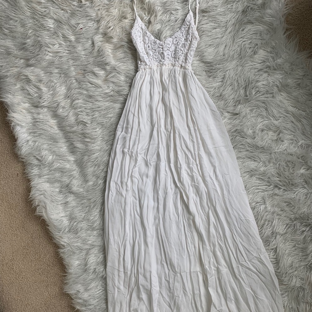 white maxi dress